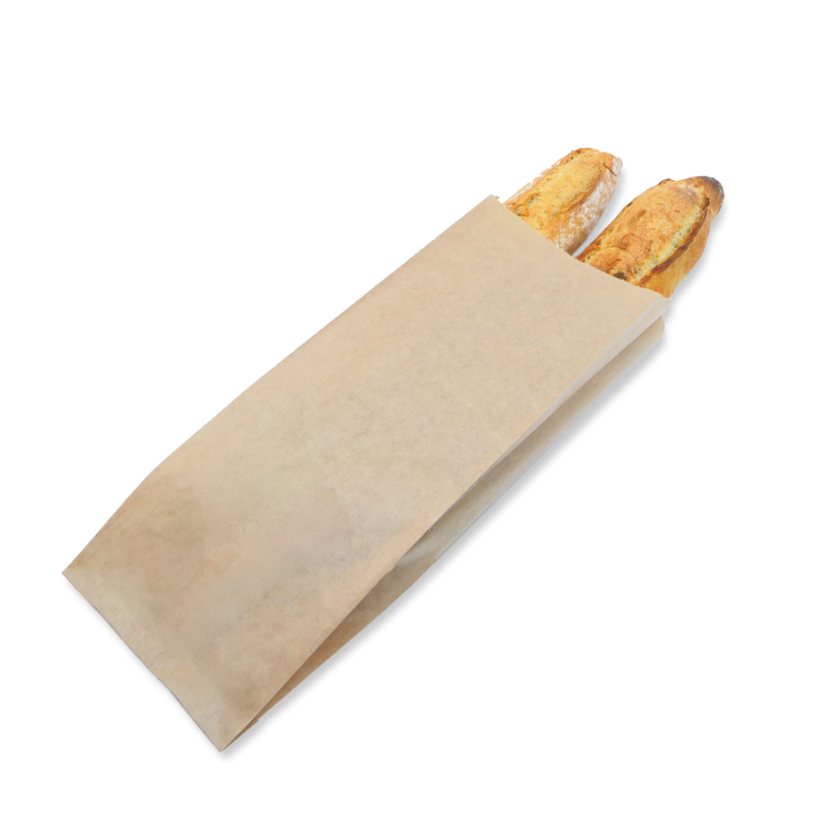 sac baguette kraft brun personnalisable - Wellembal emballage alimentaire écologique à personnaliser avec votre logo