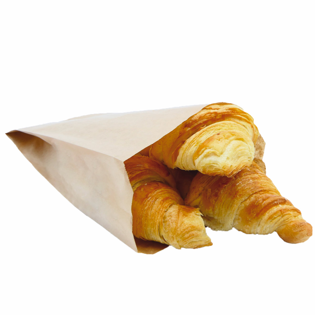 sac croissant kraft brun personnalisable - Wellembal emballage alimentaire écologique à personnaliser avec votre logo